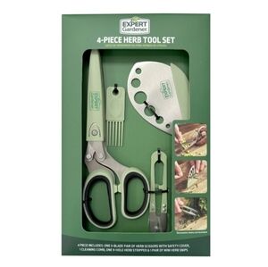 EXPERT GARDENER 4-Piece Herb Tool Set in Green
